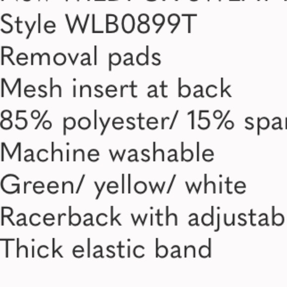 WILDFOX SWEAT Pineapple Collins Sports Bra Green Yellow White Sz Small - Picture 3 of 9